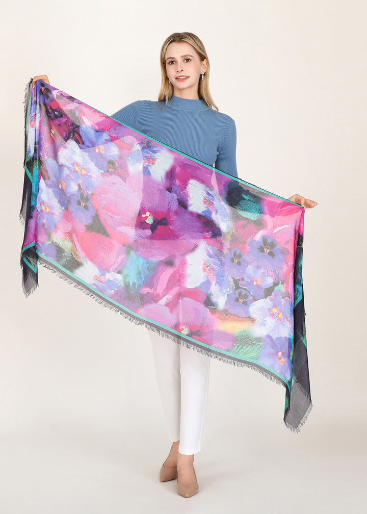 D-826OSM OBLONG SILK MODAL NEW BRUNSWICK PURPLE VIOLET “MANY WOMEN DO NOBLE THINGS, BUT YOU SURPASS THEM ALL.”