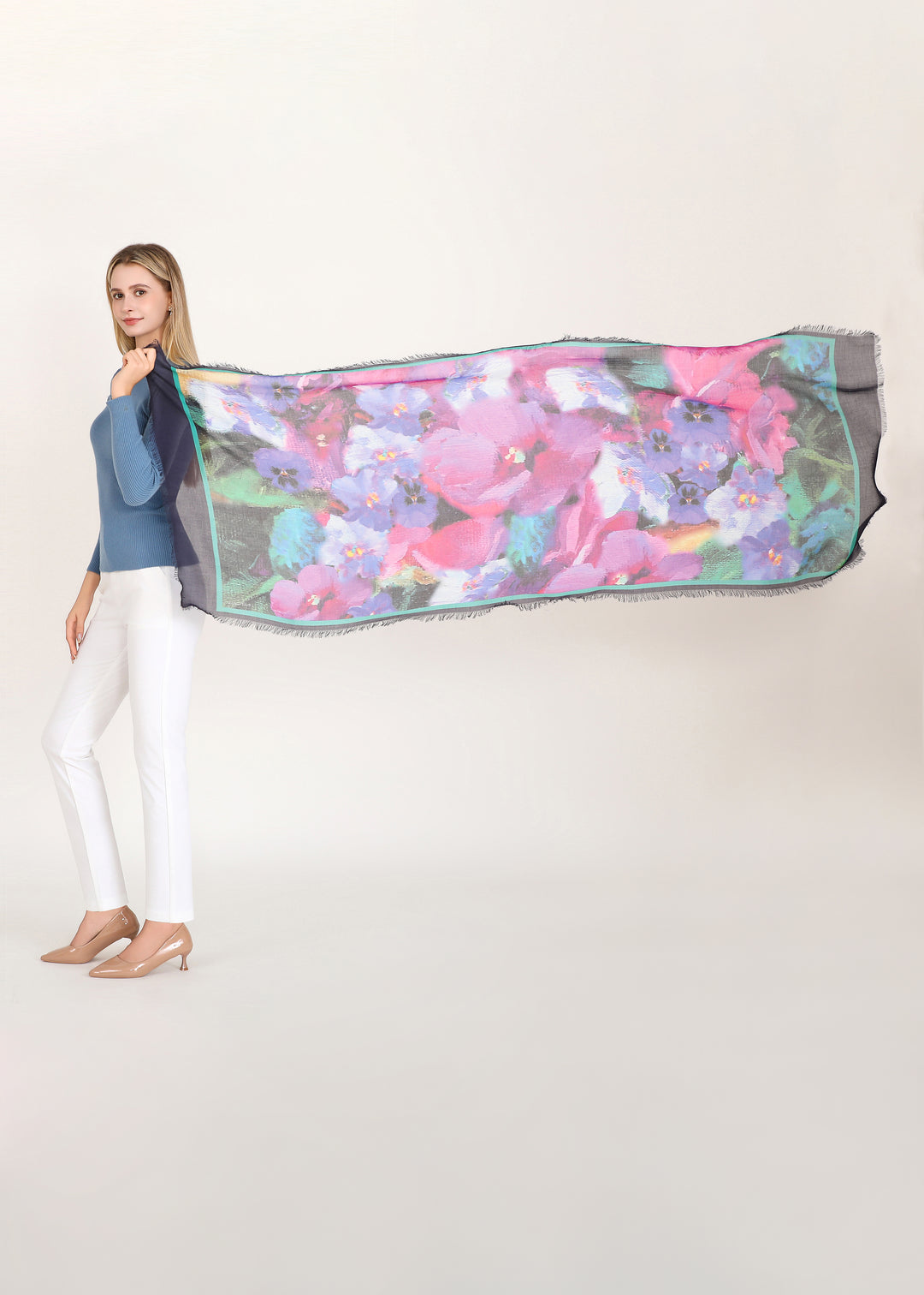 D-826OSM OBLONG SILK MODAL NEW BRUNSWICK PURPLE VIOLET “MANY WOMEN DO NOBLE THINGS, BUT YOU SURPASS THEM ALL.”