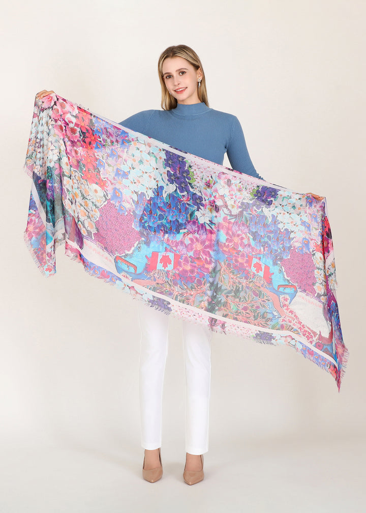 D-828OSM OBLONG SILK MODAL BRIDE OF CANADA, EVERY PROVINCIAL FLOWER