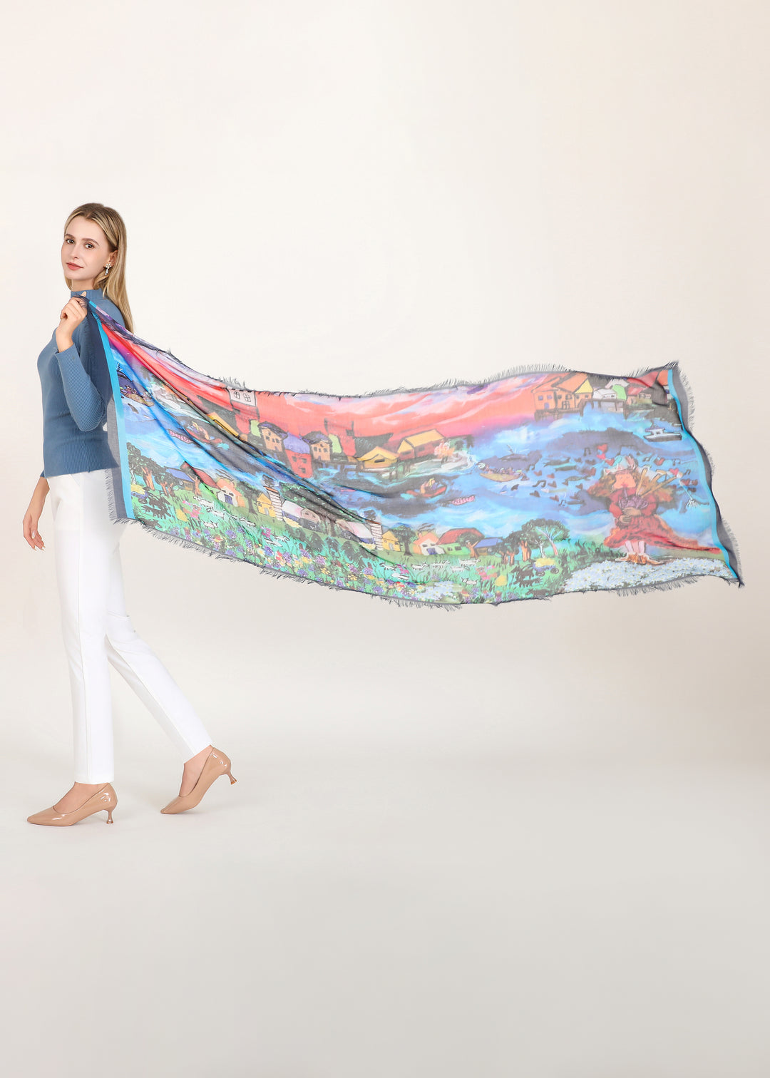 D-825OSM OBLONG SILK MODAL BATHED IN BLESSINGS UPON BAGPIPER BLESSINGS - EAST COAST CANADA