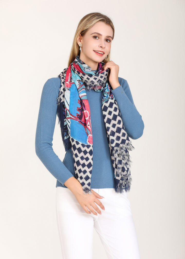 D-1016 BLESSED ASSURANCE MUTED HUE- NAVY BLUE