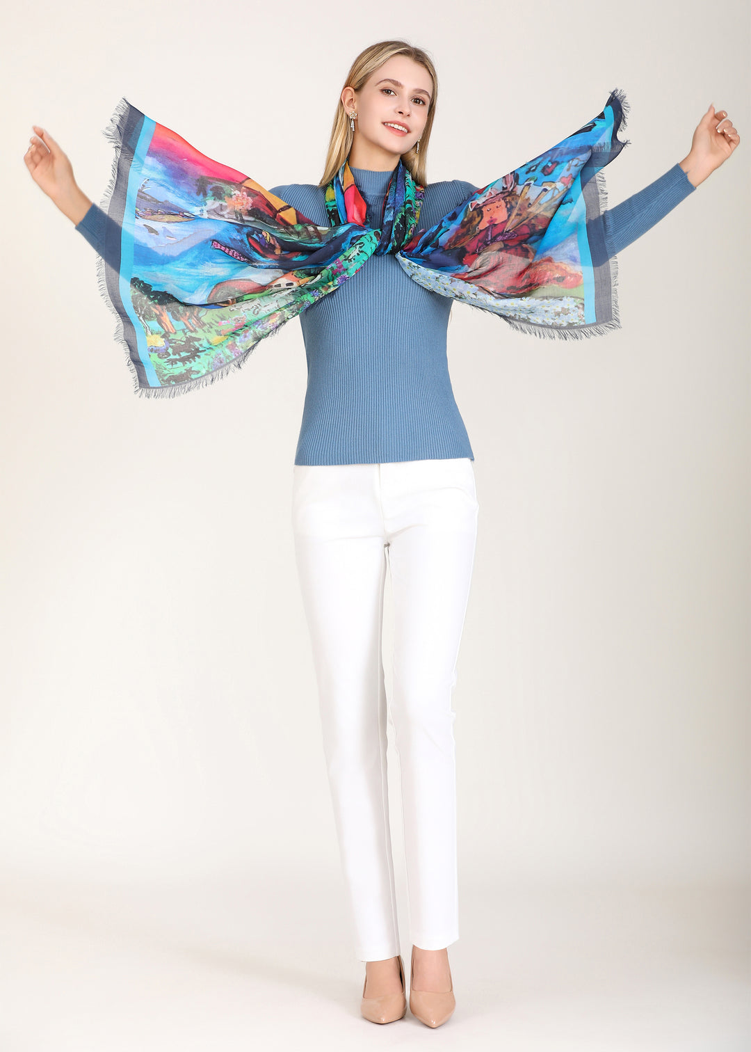 D-825OSM OBLONG SILK MODAL BATHED IN BLESSINGS UPON BAGPIPER BLESSINGS - EAST COAST CANADA