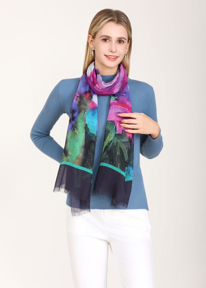 D-826OSM OBLONG SILK MODAL NEW BRUNSWICK PURPLE VIOLET “MANY WOMEN DO NOBLE THINGS, BUT YOU SURPASS THEM ALL.”