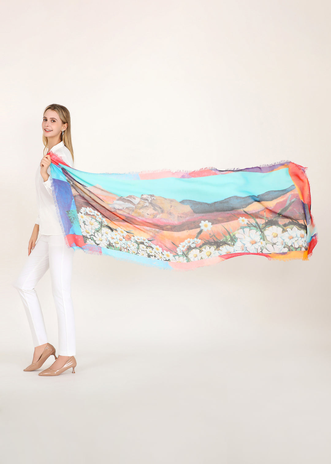 D-822OSM OBLONG SILK MODAL NORTHWEST TERRITORIES NEW HORIZIONS OF HEALTH MOUNTAIN AVENS