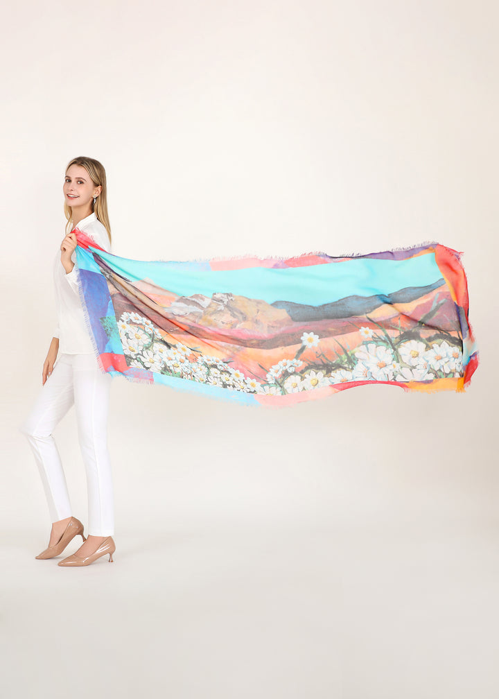 D-822OSM OBLONG SILK MODAL NORTHWEST TERRITORIES NEW HORIZIONS OF HEALTH MOUNTAIN AVENS