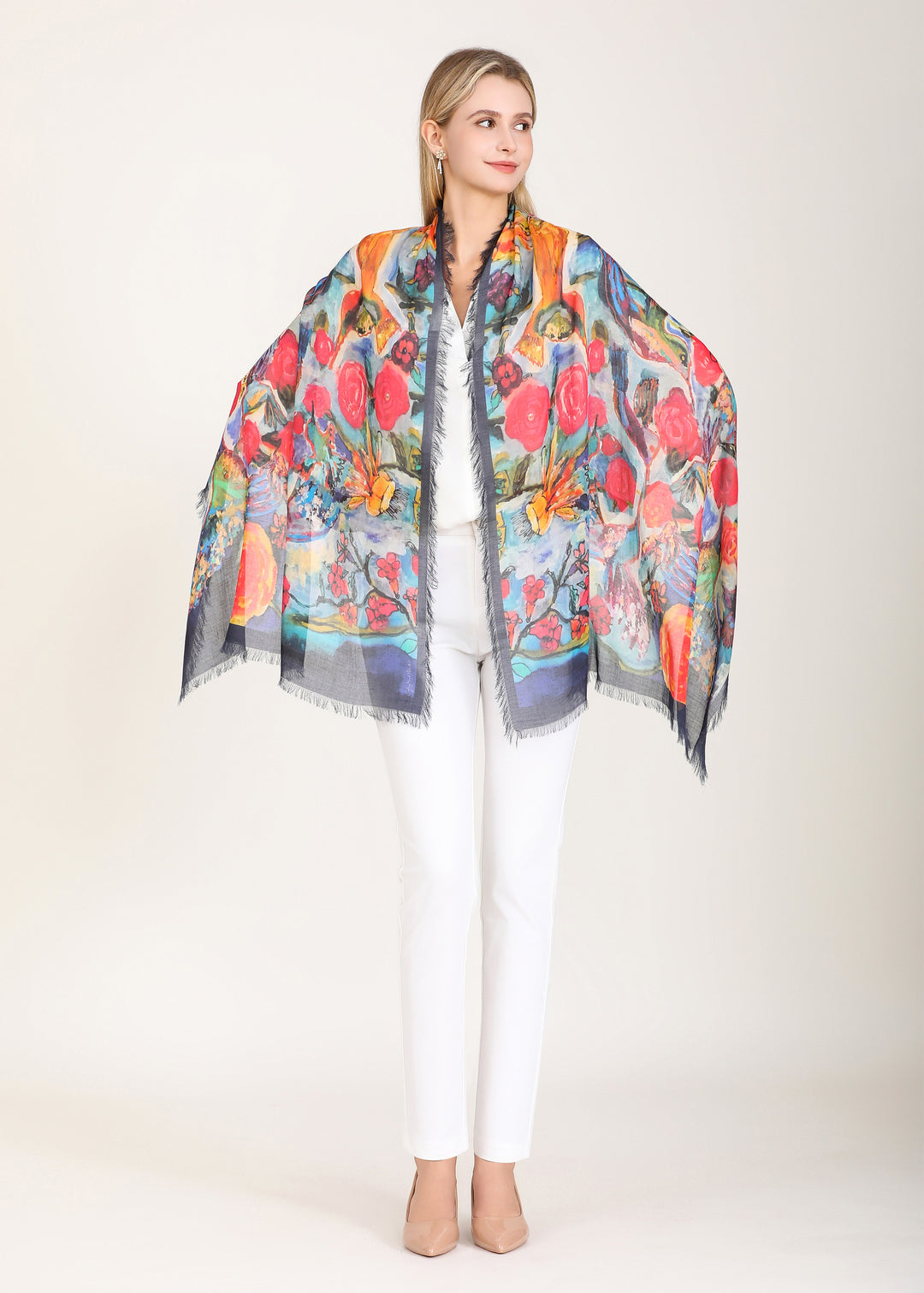 D-813OSM OBLONG SILK MODAL LOVES EYE IS ON THE SPARROW (HUMMINGBIRD)