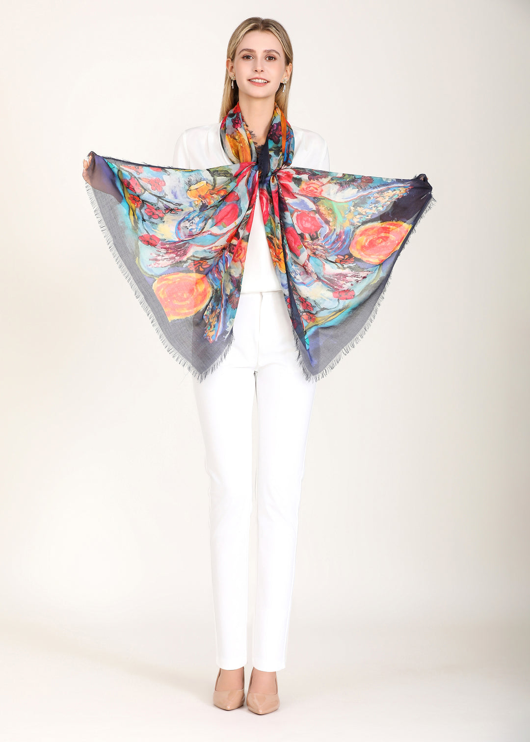 D-813OSM OBLONG SILK MODAL LOVES EYE IS ON THE SPARROW (HUMMINGBIRD)