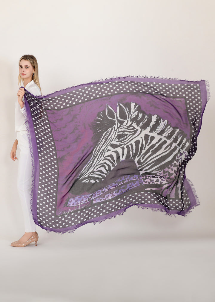 D-1010 I AM HEALED BY THESE STRIPES PURPLE ZEBRA