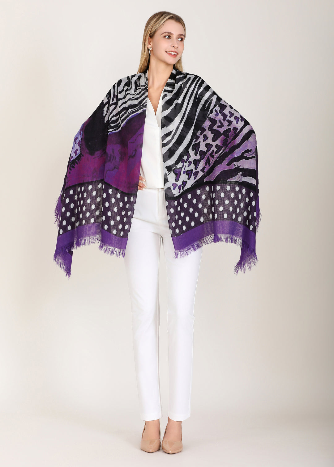 D-1010 I AM HEALED BY THESE STRIPES PURPLE ZEBRA