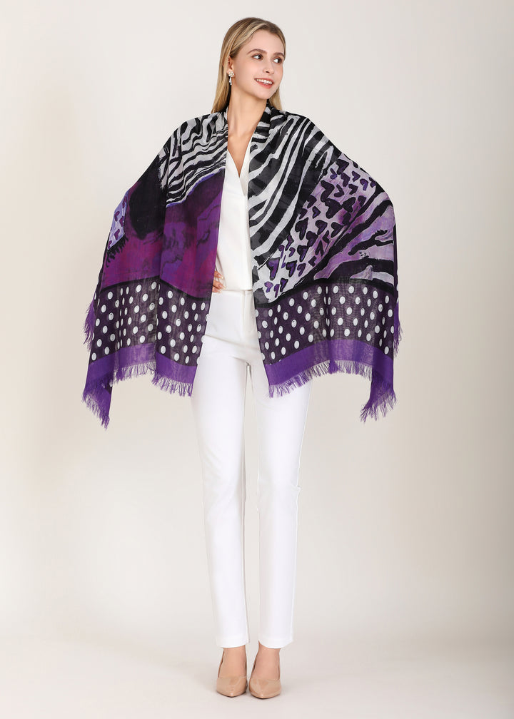 D-1010 I AM HEALED BY THESE STRIPES PURPLE ZEBRA