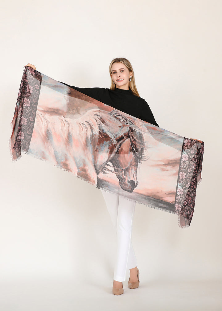 D-816OSM OBLONG SILK MODAL BE STRONG AND COURAGEOUS.  RUN WITH ENDURANCE