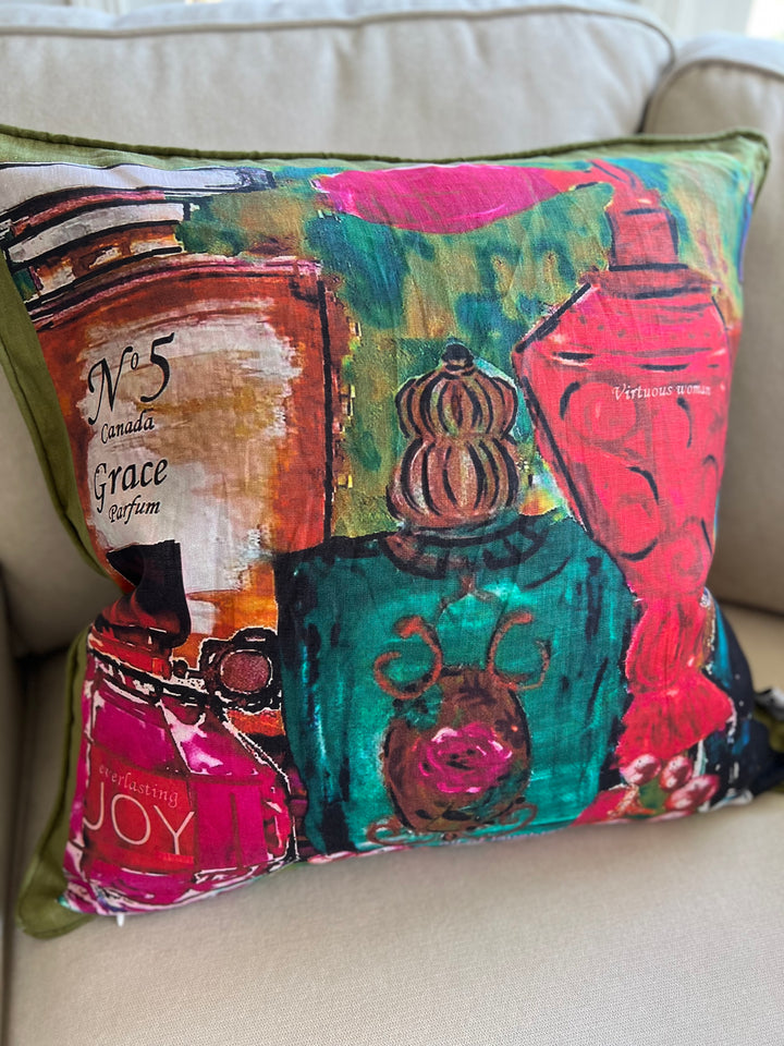 D-175 YOUR NAME IS PERFUME POURED OUT Large Luxury Organic Linen Sham 22" x 22"