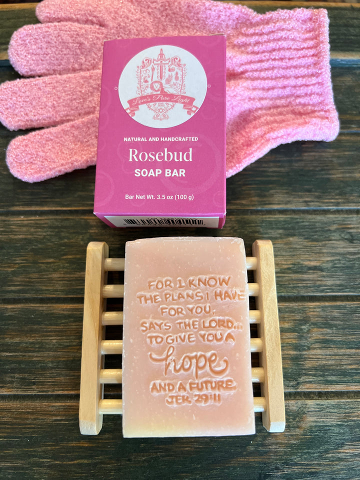 ROSEBUD STAMPED HANDMADE SOAP