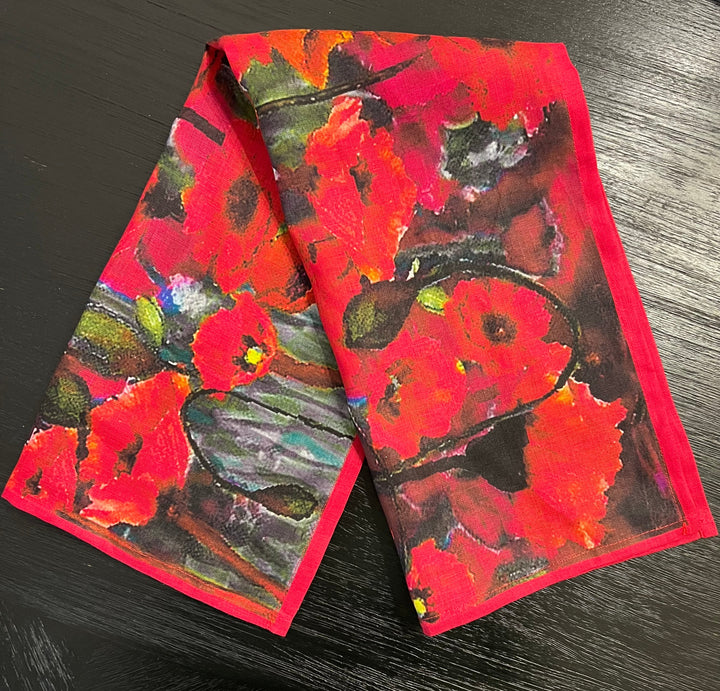 D-180LTT FAITH LIKE A POPPYSEED ORGANIC LINEN TEA TOWEL