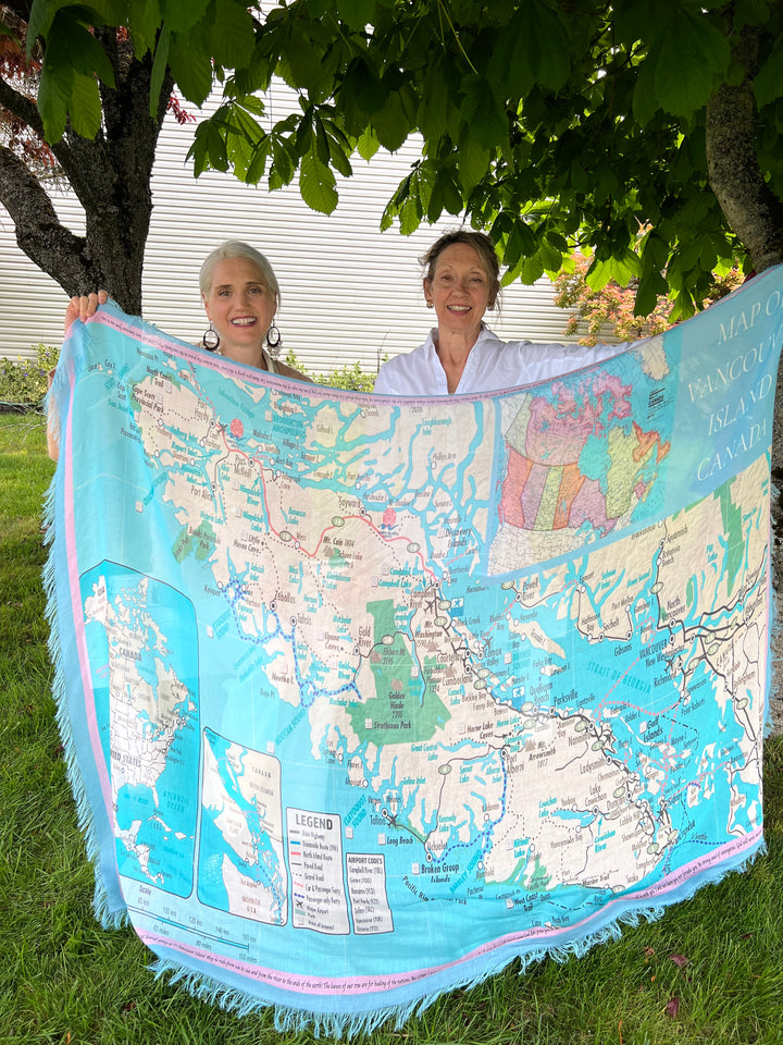 D-644 MAP OF VANCOUVER ISLAND, CANADA BLESSING VANCOUVER ISLAND