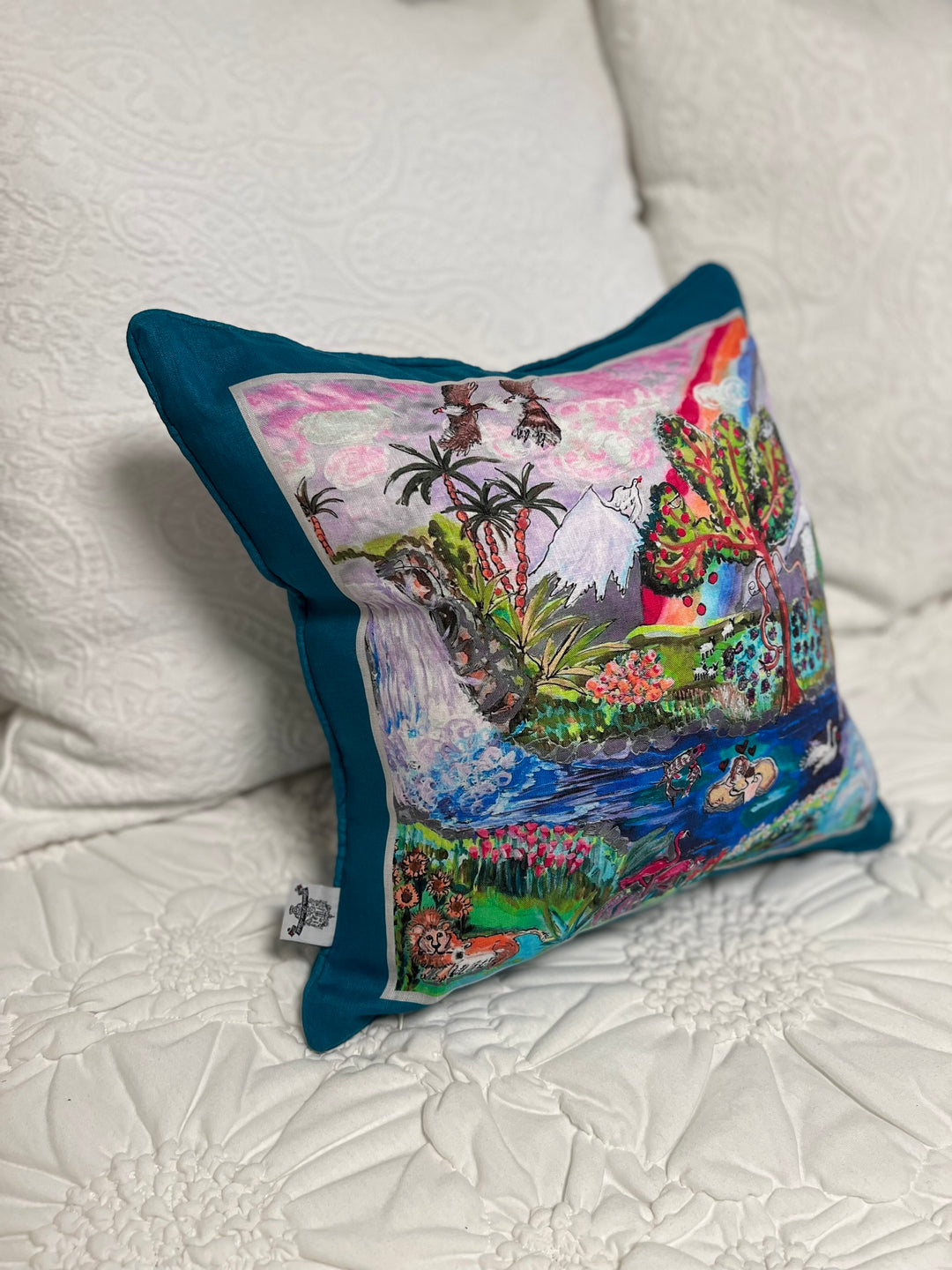 D-559 ALL THINGS WILL BE RESTORED - Small Luxury Organic Linen Sham, 16" x 16"