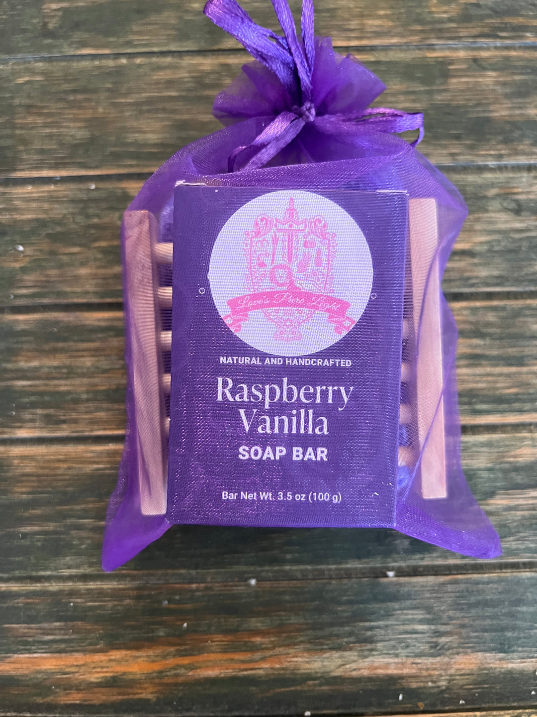 RASPBERRY VANILLA STAMPED HANDMADE SOAP