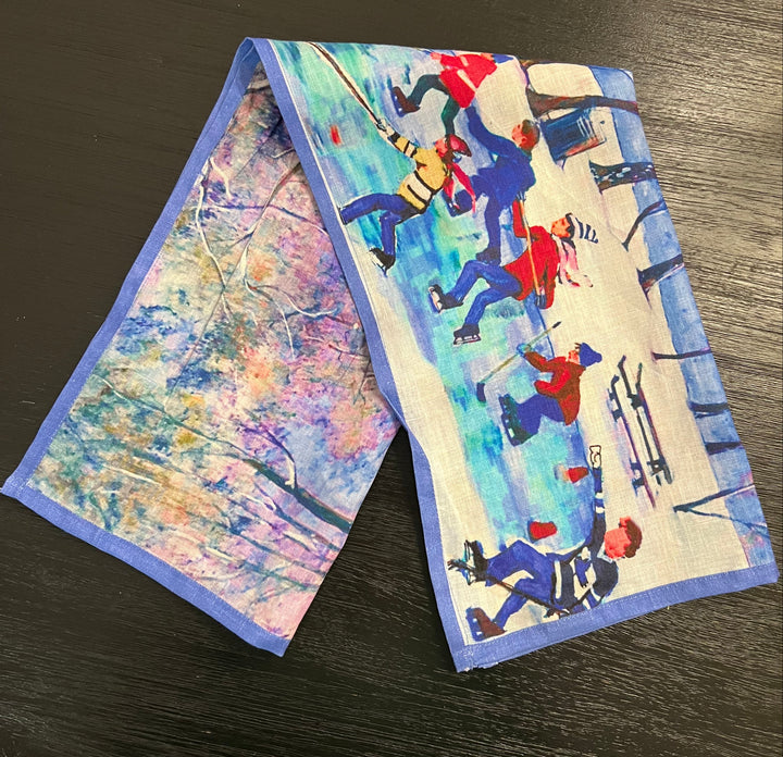 D-599LTT HOCKEY IN CANADA ORGANIC LINEN TEA TOWEL