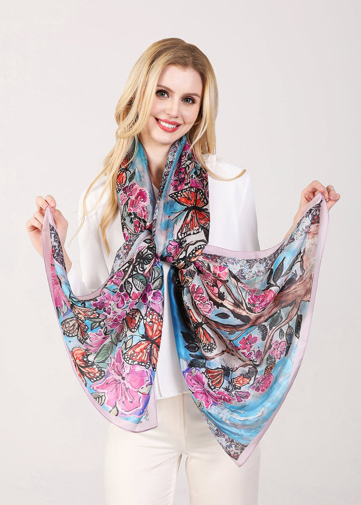 D-407S PURE SILK EMERGE BUTTERFLY ARMY