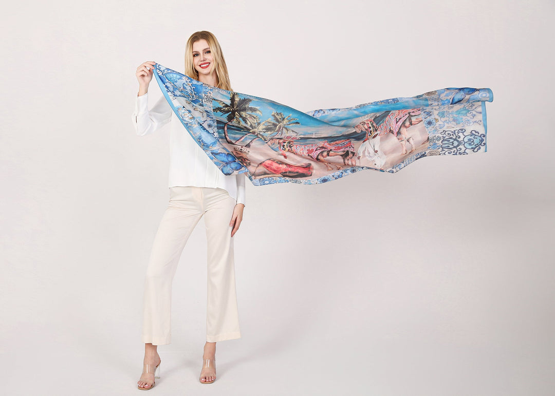D-408S PURE SILK  BEHOLD THE CAMELS ARE COMING!
