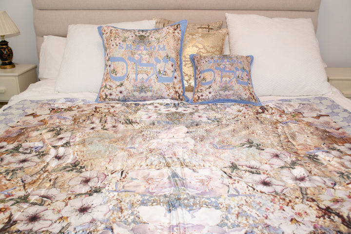 D-401 SHALOM - Small Luxury Organic Linen Sham, 16" x 16"