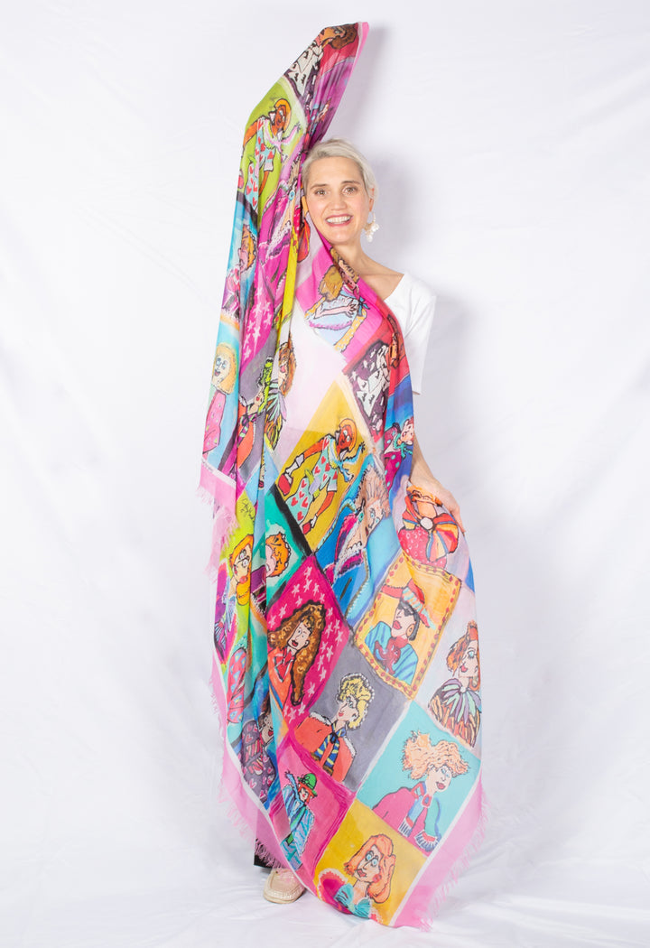 *Contact for Price * ORIGINAL PAINTING WAYS TO WEAR A SCARF BY CYDNEY