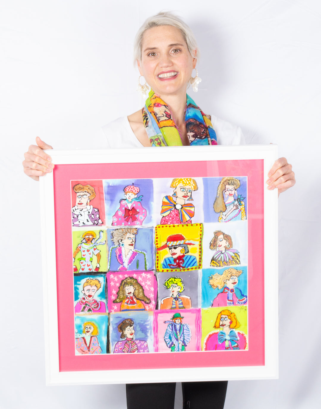 *Contact for Price * ORIGINAL PAINTING WAYS TO WEAR A SCARF BY CYDNEY