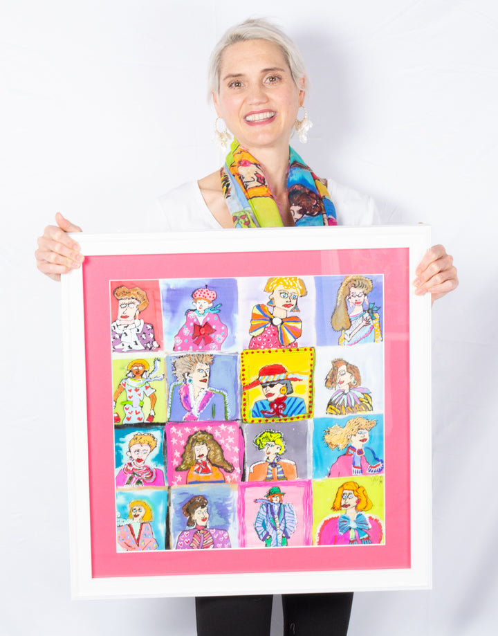 *Contact for Price * ORIGINAL PAINTING WAYS TO WEAR A SCARF BY CYDNEY