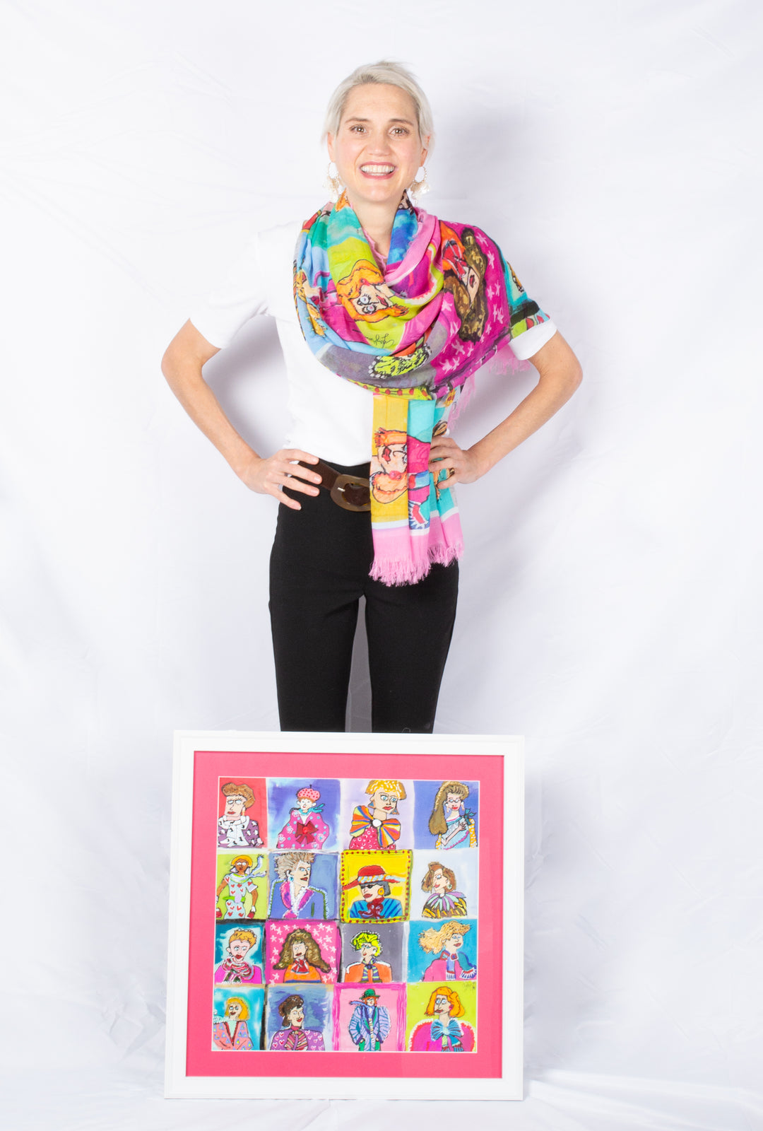*Contact for Price * ORIGINAL PAINTING WAYS TO WEAR A SCARF BY CYDNEY