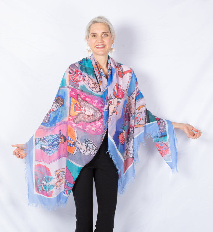 *Contact for Price * ORIGINAL PAINTING WAYS TO WEAR A SCARF BY CYDNEY