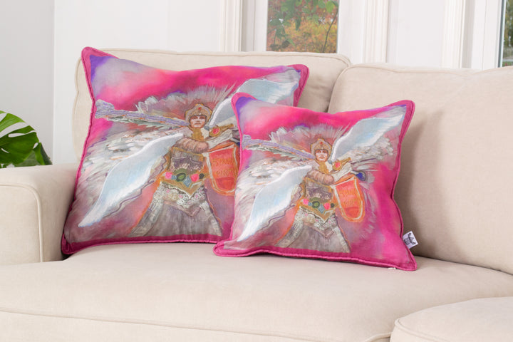 D-210 YOU ARE A LOVE WARRIOR- Large Luxury Organic Linen Sham, 22" x 22"