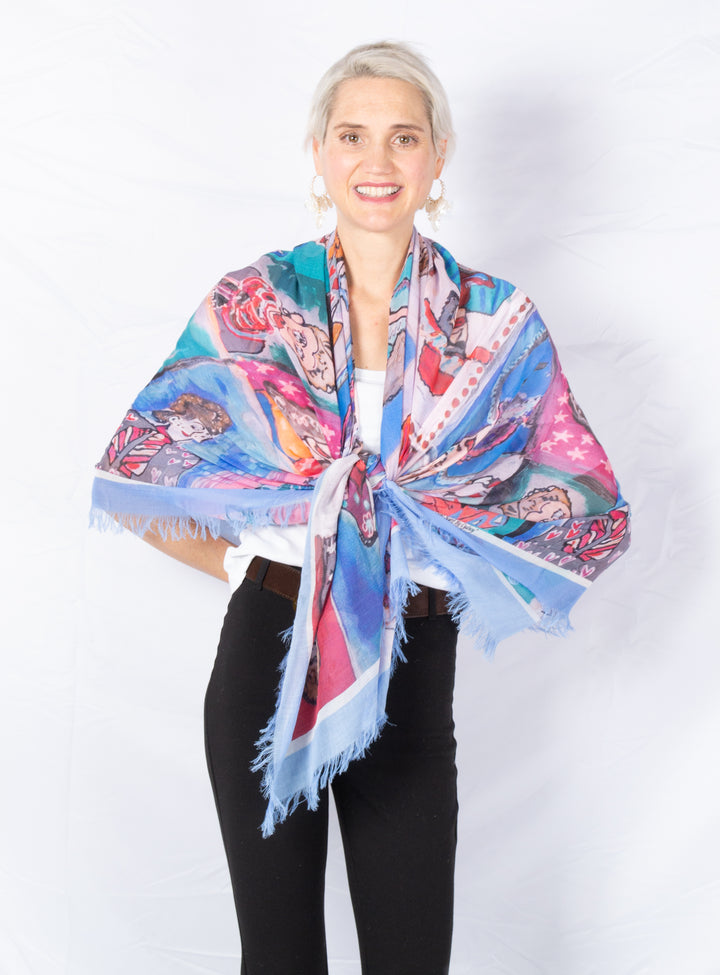 *Contact for Price * ORIGINAL PAINTING WAYS TO WEAR A SCARF BY CYDNEY