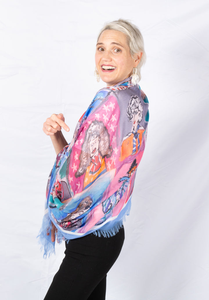 *Contact for Price * ORIGINAL PAINTING WAYS TO WEAR A SCARF BY CYDNEY