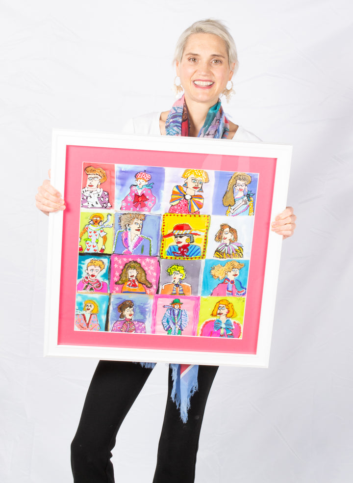 *Contact for Price * ORIGINAL PAINTING WAYS TO WEAR A SCARF BY CYDNEY