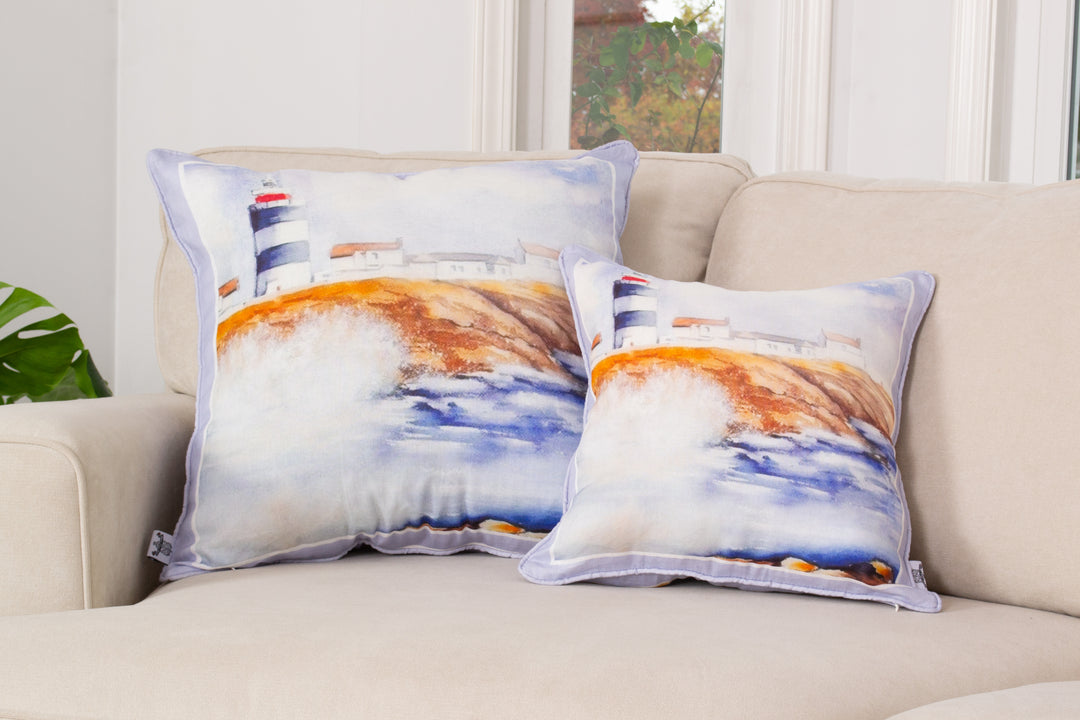 D-579 BE THE LIGHT AND SHINE - Large Luxury Organic Linen Sham, 22" x 22"