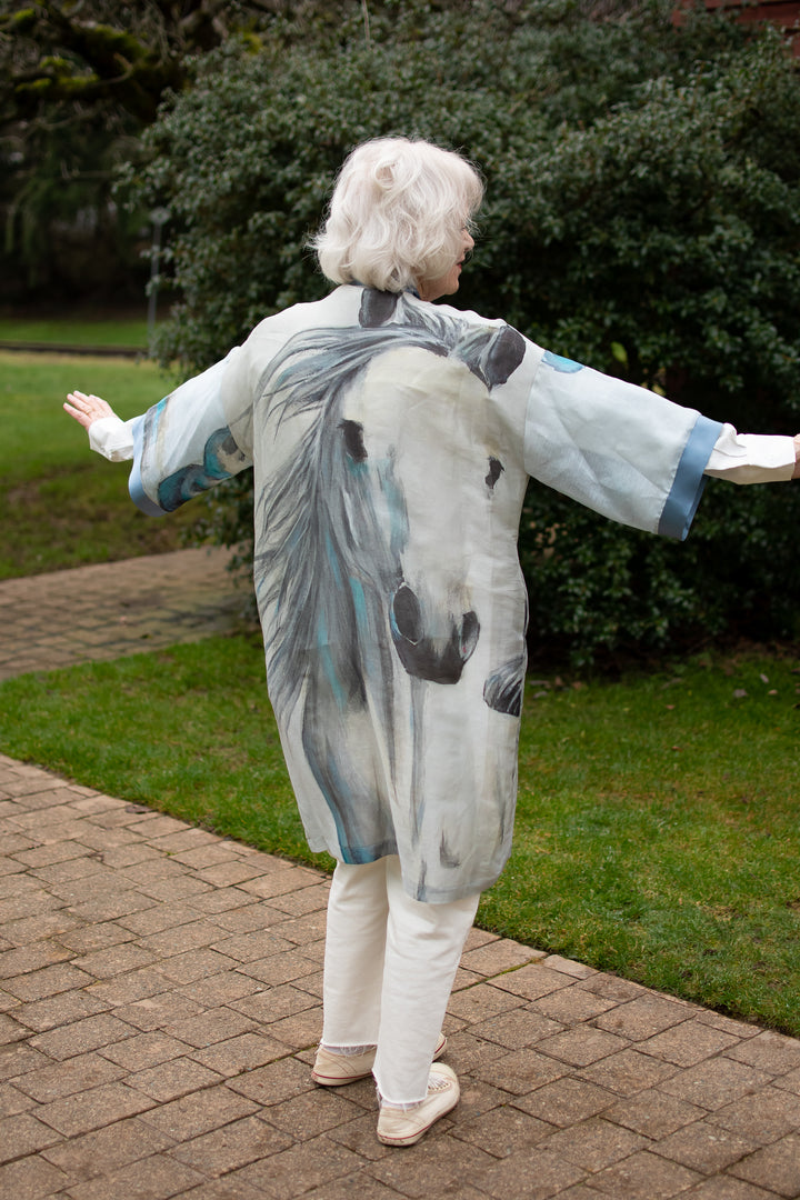 D-806K FAITHFUL AND TRUE WHITE HORSE KIMONO