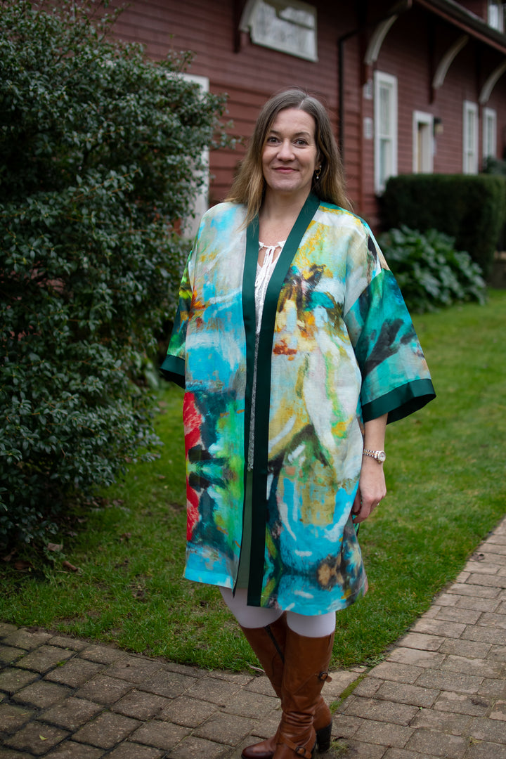 D-706K SPRING FORTH KIMONO APPLE