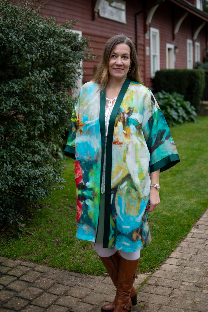D-706K SPRING FORTH KIMONO APPLE