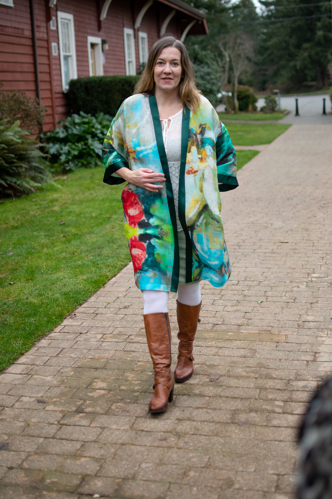 D-706K SPRING FORTH KIMONO APPLE