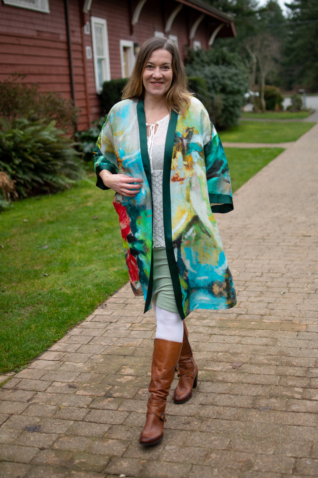 D-706K SPRING FORTH KIMONO APPLE