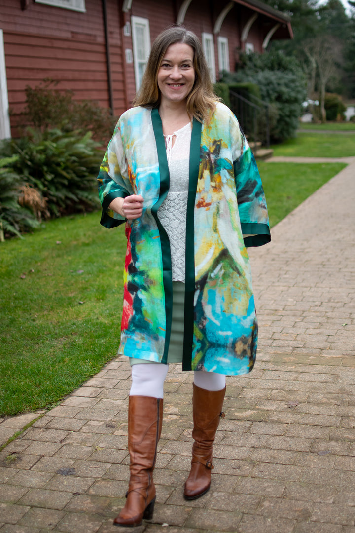 D-706K SPRING FORTH KIMONO APPLE