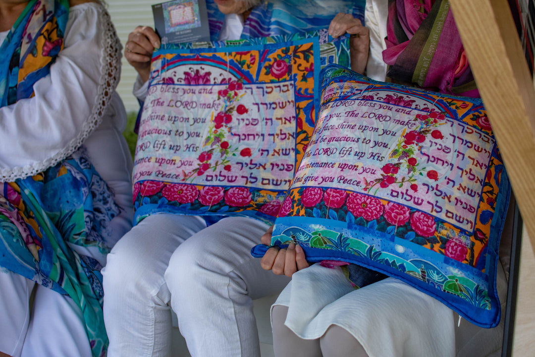 D-622 The Priestly Blessing Large Luxury Organic Linen Sham 22" x 22"