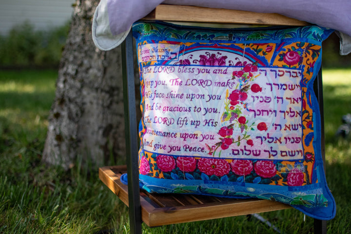 D-622 The Priestly Blessing Large Luxury Organic Linen Sham 22" x 22"