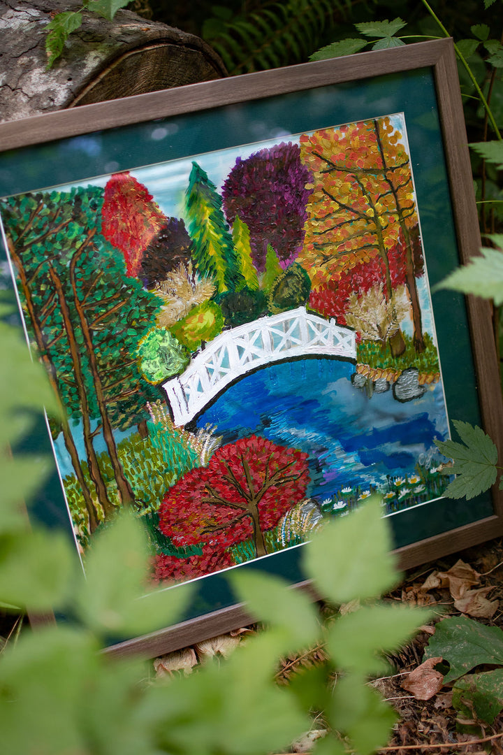 D-469 ONE THING I ASK THIS ONLY DO I SEEK, THE ORIGINAL SILK PAINTING BY CYDNEY