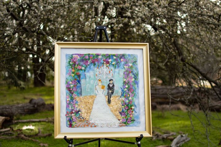 NEW NAME : THE RADIANT BRIDE ORIGINAL SILK PAINTING BY CYDNEY