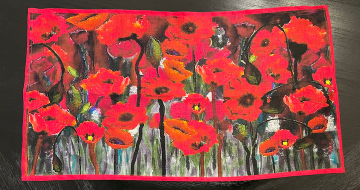 D-180LTT FAITH LIKE A POPPYSEED ORGANIC LINEN TEA TOWEL