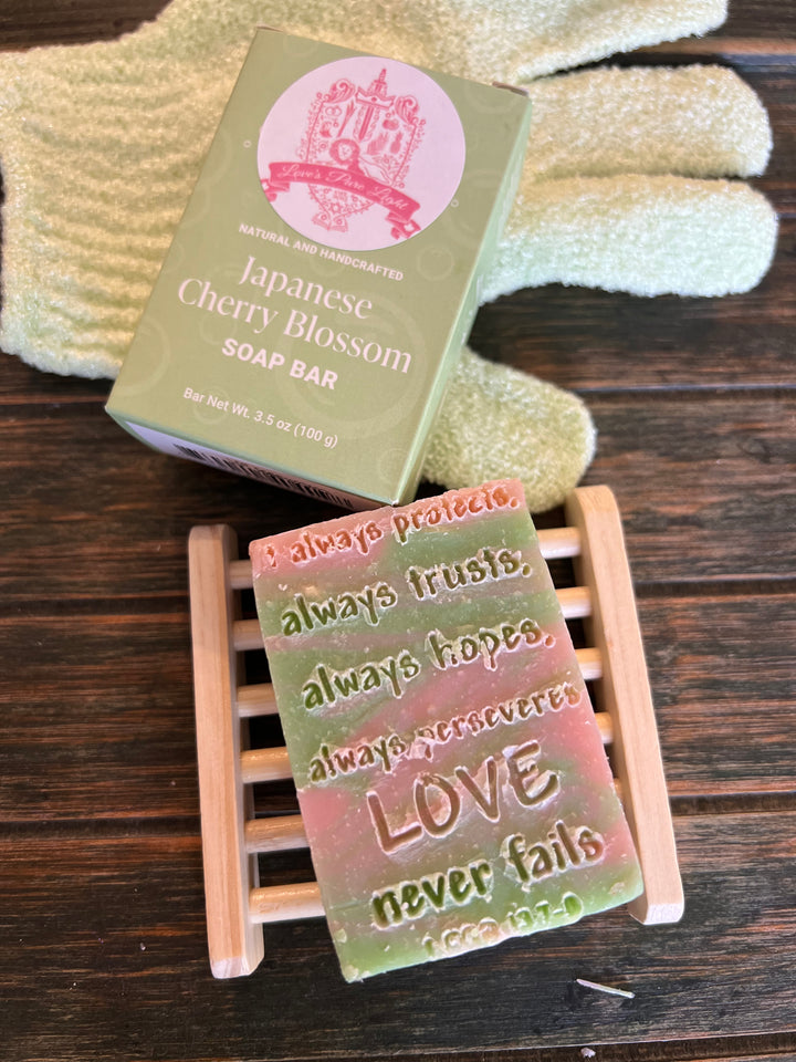 JAPANESE CHERRY BLOSSOM STAMPED HANDMADE SOAP