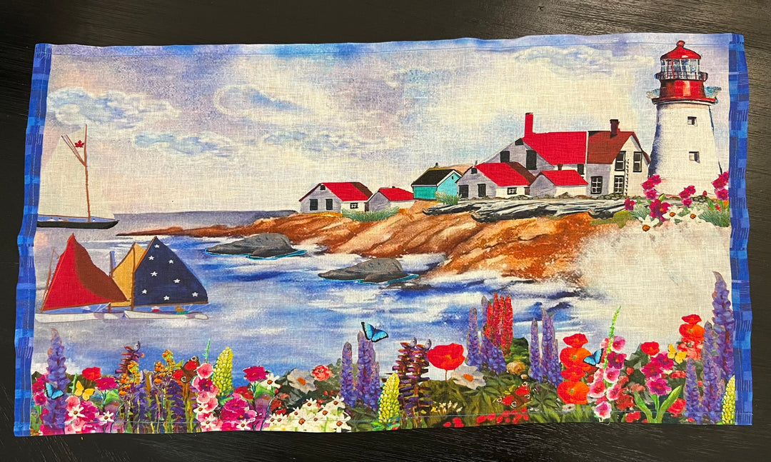 D-221LTT LIGHTHOUSE NATION ORGANIC LINEN TEA TOWEL