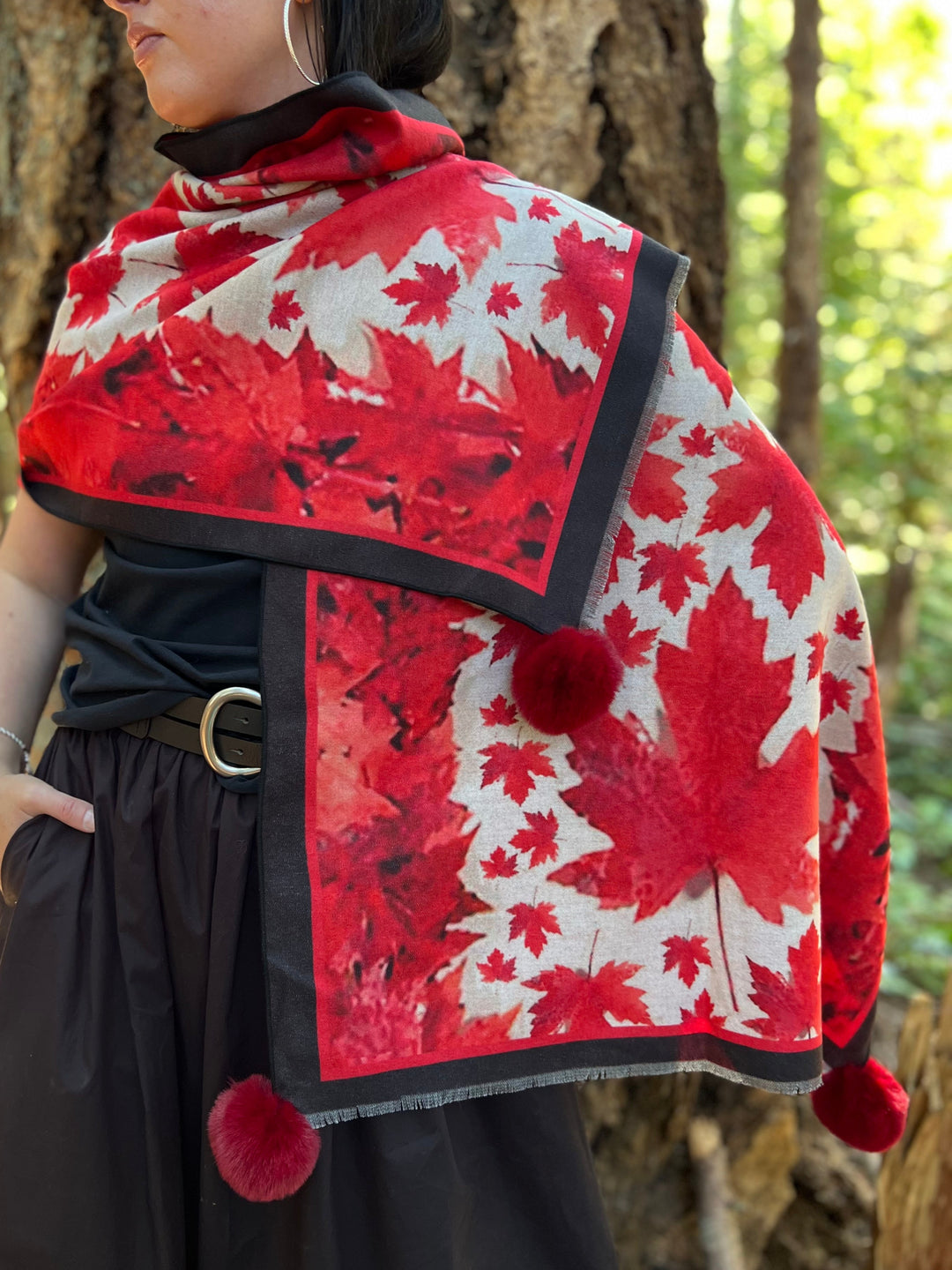 D-908OBS  BRUSHED SILK WARM AND FUZZY HEALING LEAVES STAND ON GUARD O CANADA,  WE BLESS YOU CANADA