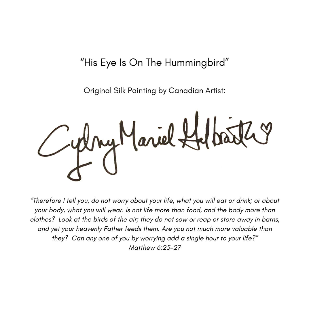 D-112AAP LOVE'S EYE IS ON THE HUMMINGBIRD Matte Finish Original Art Print